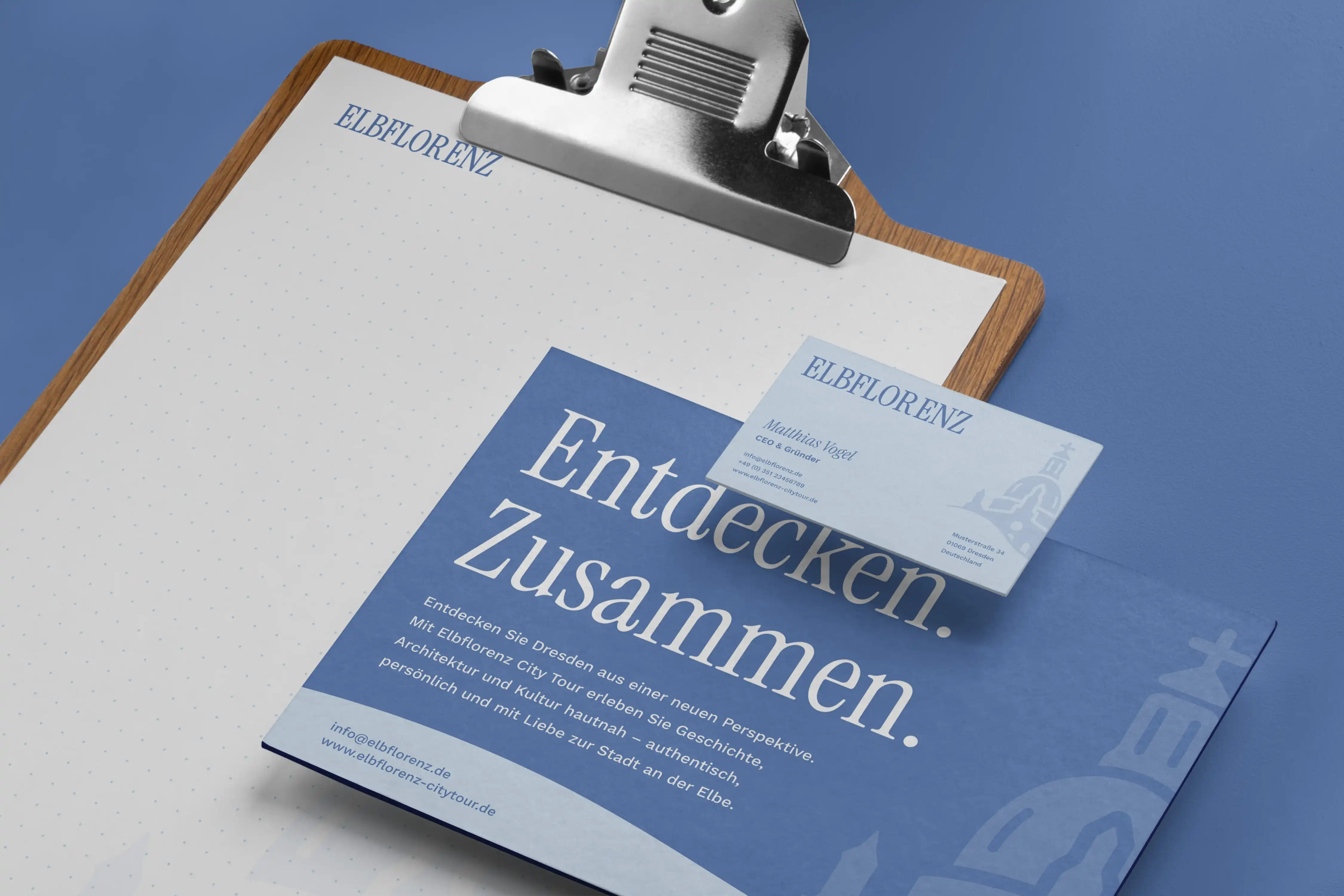 Geschäftsausstattung im Corporate Design für Elbflorenz City Tour