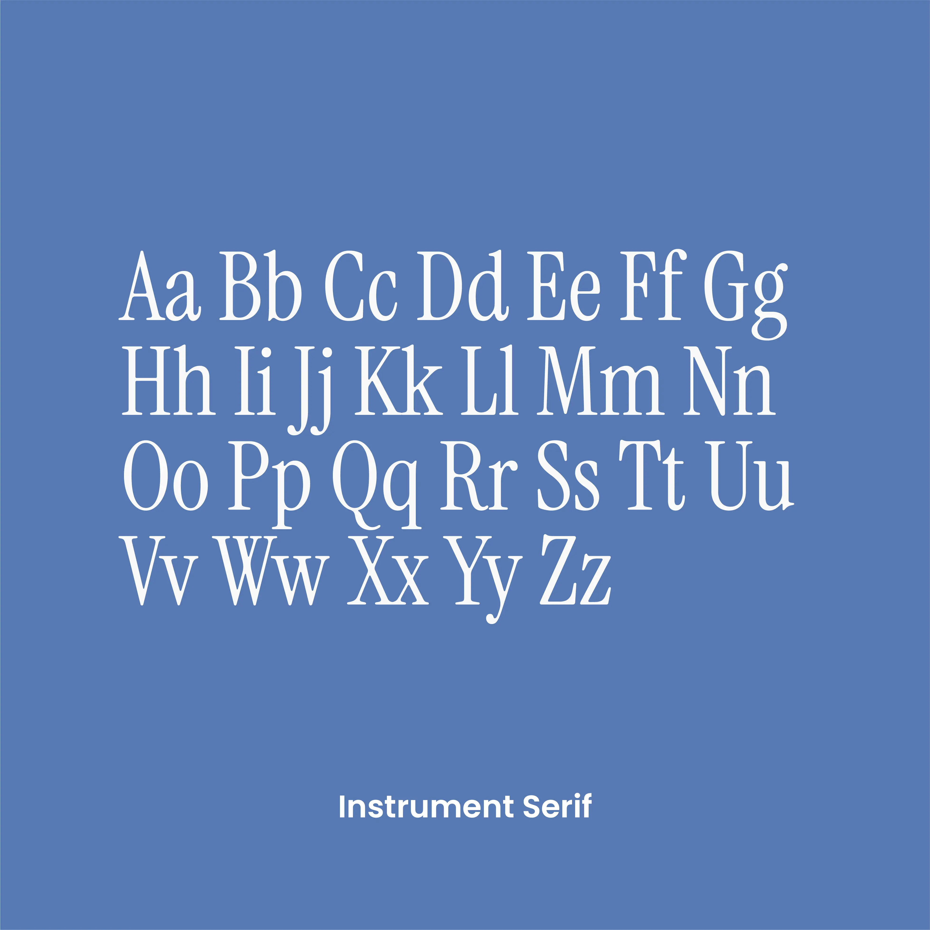 Typografie-Präsentation der Akzentschrift Instrument Serif