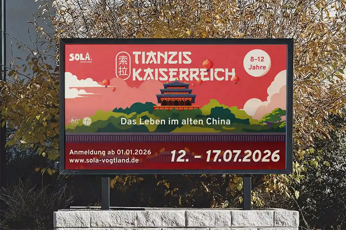 Screendesign-Cover für das Sommerlager SOLA Vogtland 2026