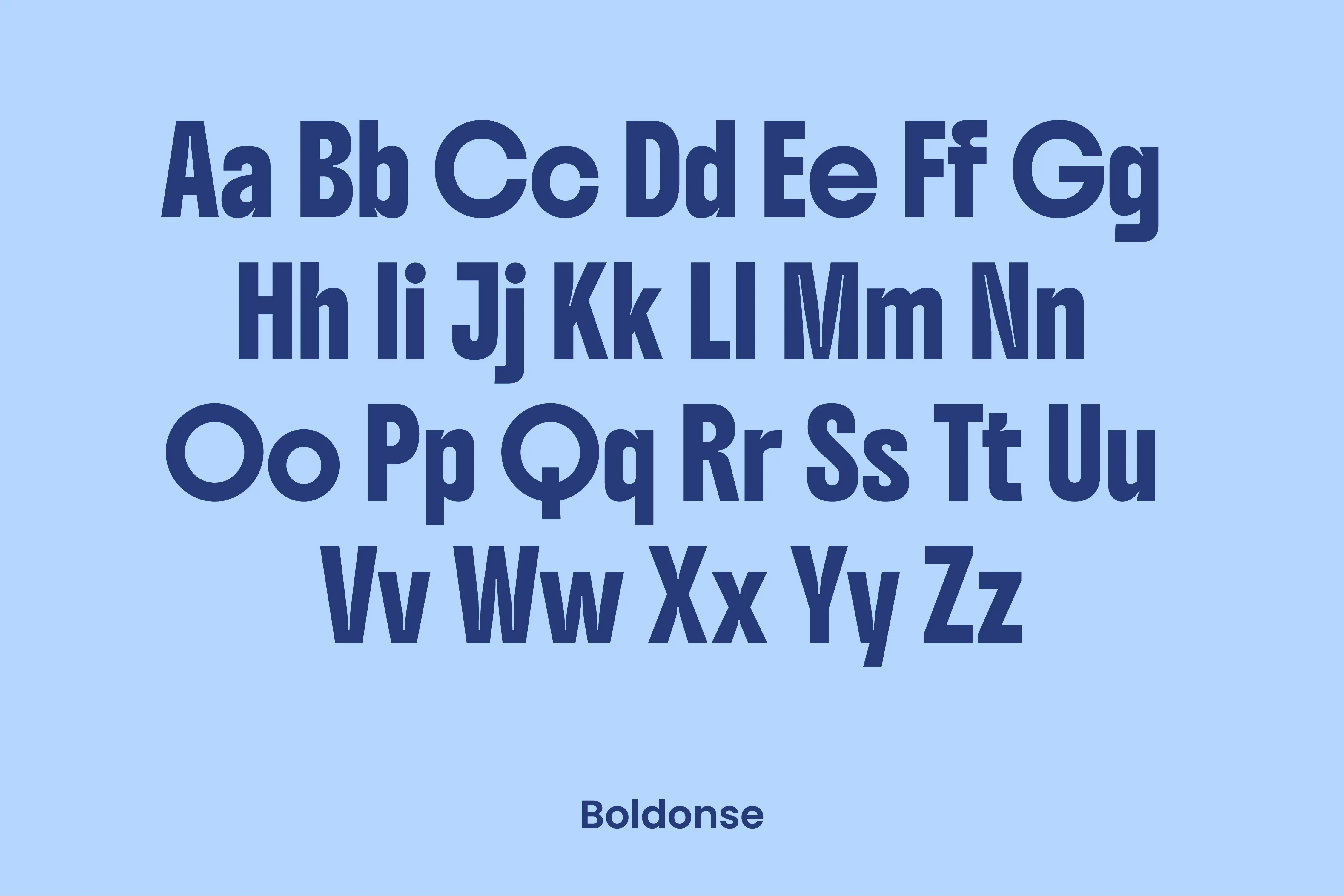 Typografie-Darstellung der Headline-Schrift Boldonse